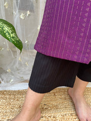Purple Basic Ban neck kurta