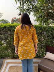 Mustard tulip short kurti