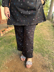 Black Galaxy woollen night suit