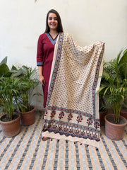Maroon solid full suit set with designer dupatta