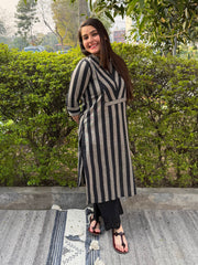 Sutra Stripe Kurta by MySanskritam