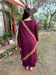 Coca cola embroidered woollen suit set