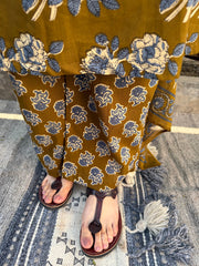 Mehendi green Full Suit Set Pants by Sanskritam