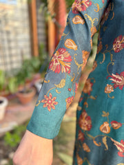 Peacock Floral Spun suit set