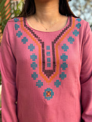 Pink woollen coord set