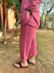 Pink woollen coord set