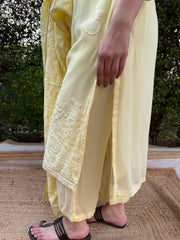 Lemon Kashmiri style embroidered full suit set