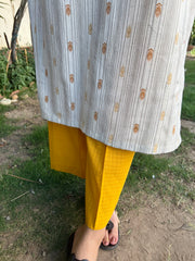 Mustard yellow Solid Palazzo - MYSANSKRITAM