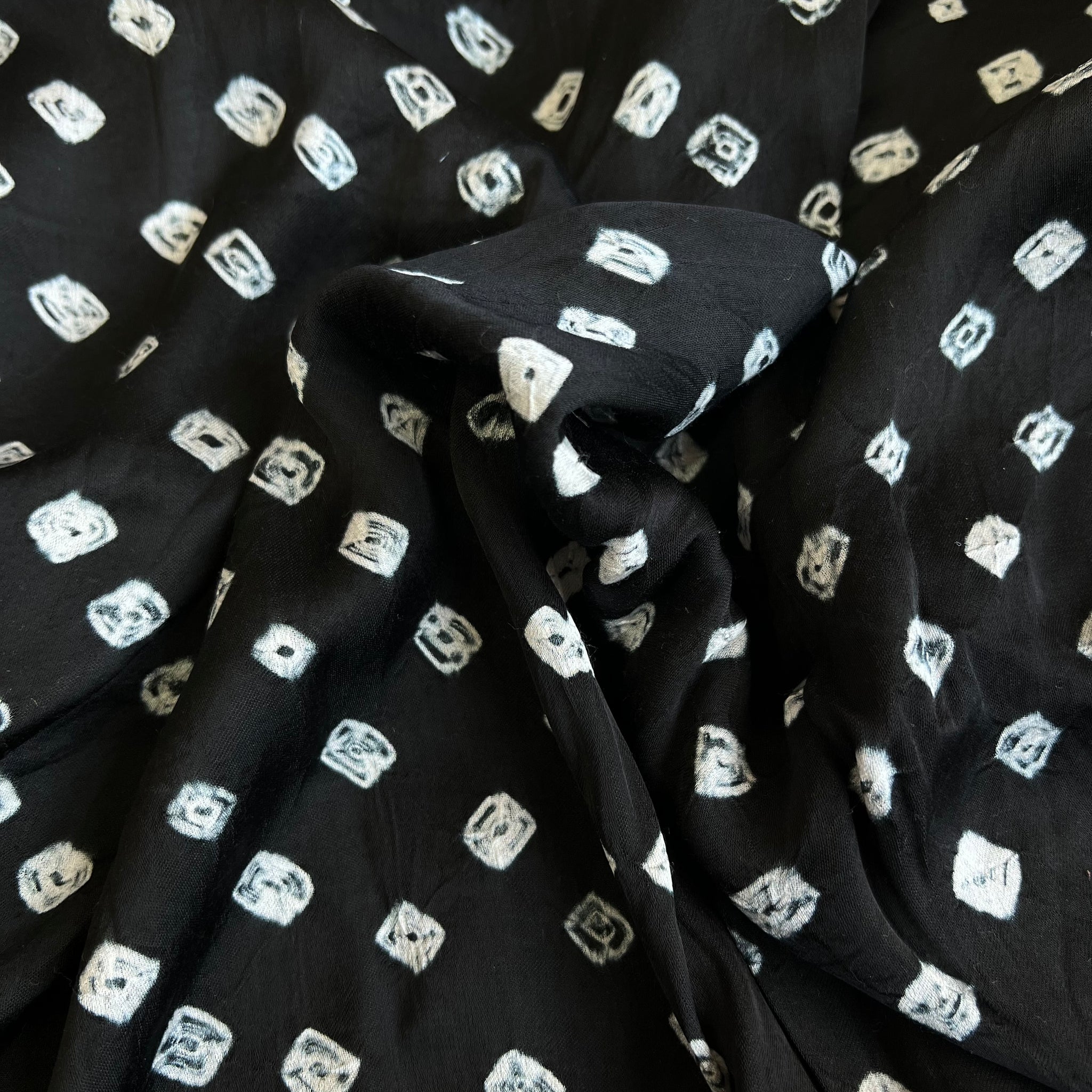 Black Modal Bandini Fabric
