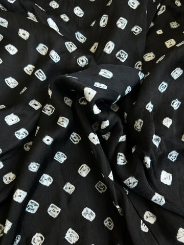 Black Modal Bandini Fabric