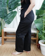 Black indowestern denim palazzo