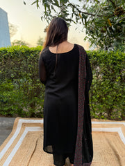 Black Lucknowi Full suit set