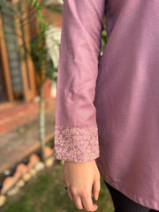 Onion pink Woollen short kurti