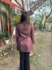 Multi abstract woollen short kurti