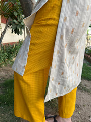 Mustard yellow Solid Palazzo - MYSANSKRITAM