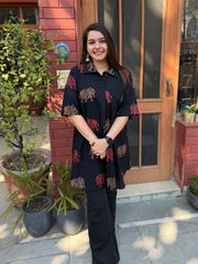 Gajraj Black Top by MySanskritam