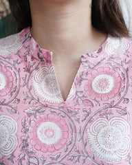 Soft pink floral lacework coord set