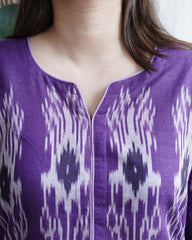 Purple Ikkat Kurta