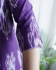 Purple Ikkat Kurta