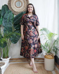 Dusky Floral Print Dress