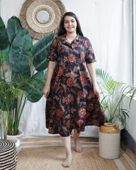 Dusky Floral Print Dress