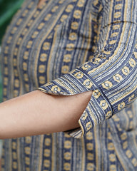 Geometric ban neck kurti