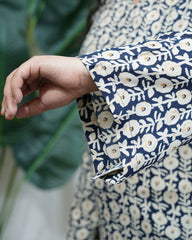 Cream overall rayon kurti