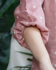 Dusty Rose Linen A-line kurta