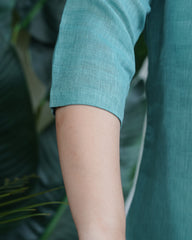 Ferozi Embroidered V‑Neck Kurta