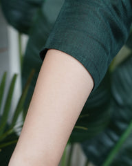 Dark Green Kurta with Digital Print Chanderi Dupatta