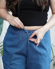 Soft denim indowestern palazzo