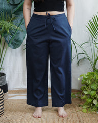 Dark Blue Basic flex palazzo