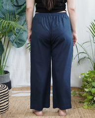 Dark Blue Basic flex palazzo