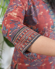 Maroon Floral Coord set