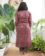 Maroon Floral Coord set