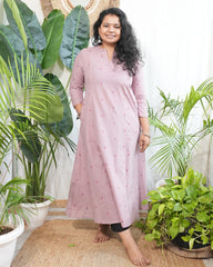 Onion pink south cotton Aline kurta