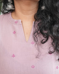 Onion pink south cotton Aline kurta