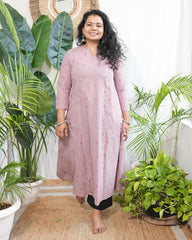 Onion pink south cotton Aline kurta
