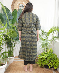 Forest sunflower Printed Kurta