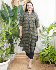 Forest sunflower Printed Kurta