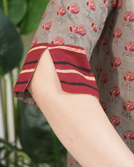 Mouse Rose Motif Kurta with pocket