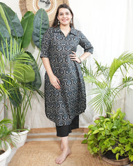 Black Overall Printed kurta