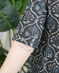 Black Overall Printed kurta