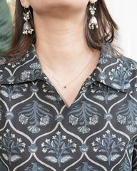 Black Overall Printed kurta