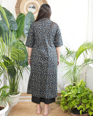 Black Overall Printed kurta