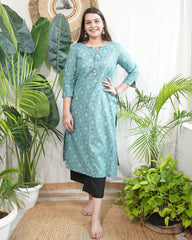 Ferozi Bandhini jaal muslin silk kurta