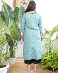 Ferozi Bandhini jaal muslin silk kurta