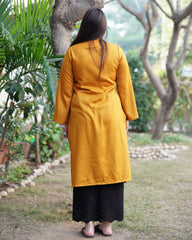 Haldi Kullu Woollen long kurta