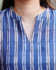 Indigo stripe chanderi full suit set