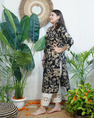 Black skin Jaal kurta